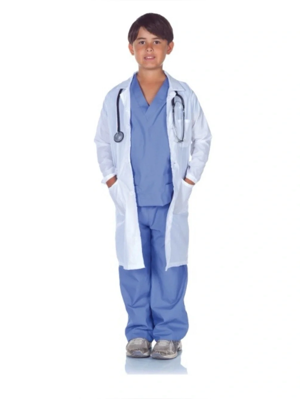 Child Doctor Scrubs with Lab Coat Costume. Large 12-15